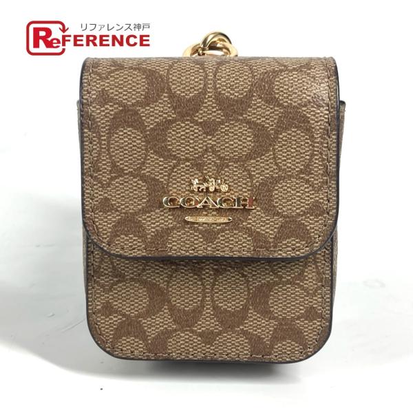 美品 COACH コーチ C5698  モノグラム ロゴ バッグチャーム キーリング ポーチ air...