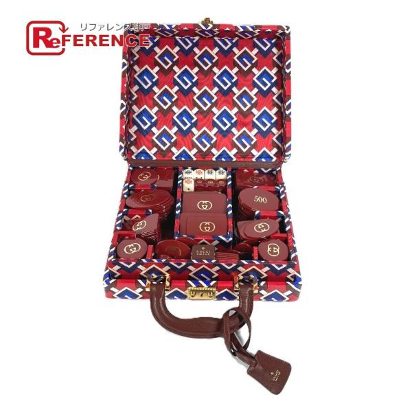 未使用 GUCCI グッチ 662474 ジオメトリックG ブリーフケース ポーカー セット サイコ...