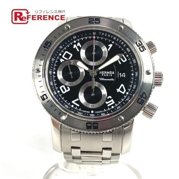 美品 HERMES エルメス  CP2.910 クリッパー ダイバー クロノグラフ デイト ウォッチ...
