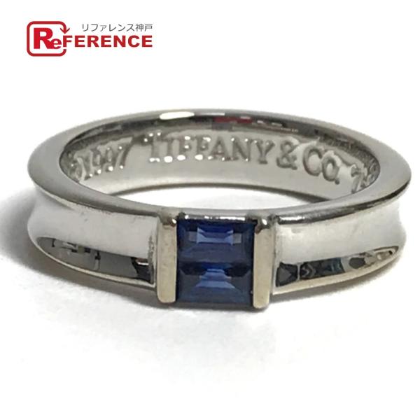 TIFFANY&amp;Co. ティファニー スタッキング サファイア リング ホワイトゴールド アクセサリ...