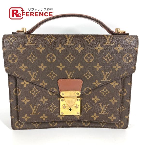 LOUIS VUITTON ルイヴィトン M51185  モンソー28 フラップ 書類バッグ ビジネ...