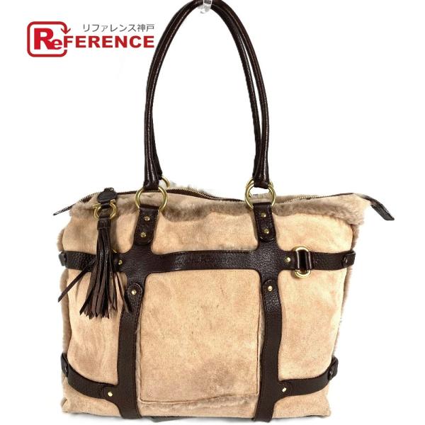 Salvatore Ferragamo サルヴァトーレフェラガモ ファー トートバッグ フリンジ タ...