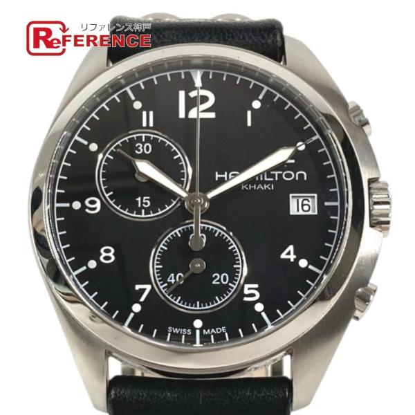 HAMILTON ハミルトン H765120 ロゴ パイロット ウォッチ メンズウォッチ 時計 革ベ...