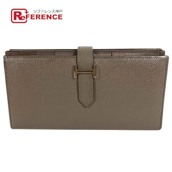 HERMES エルメス ベアンスフレ ベアン スフレ ロングウォレット 2つ折り Hロゴ 長財布 エ...