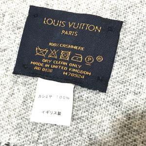 Lv M ルイ ヴィトン Louis マフラー レディースファッション エシャルプ レディース Vuitton スプリット Lv ルイ ヴィトン タグ有りモノグラム グレー ブラック 中古 L 1901 50 リファレンス コレクション 満点の新品送無