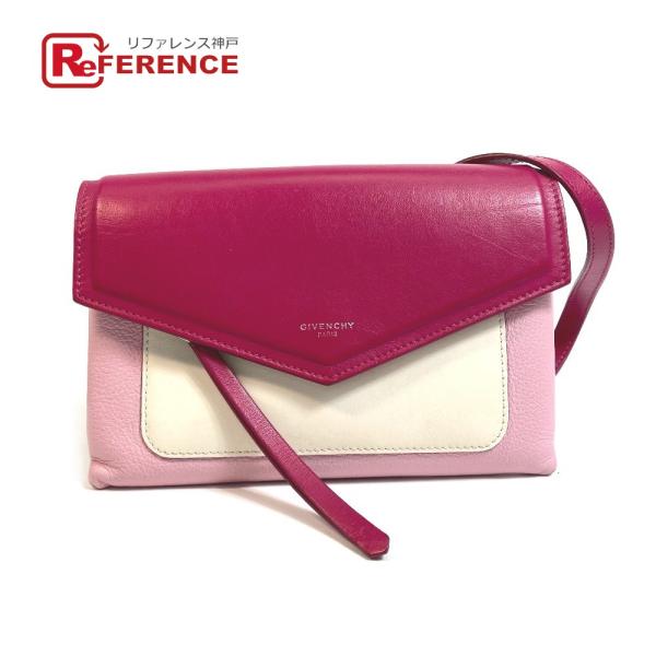 GIVENCHY ジバンシィ フラップ デュエット ポシェット 斜め掛け ショルダーバッグ レザー ...