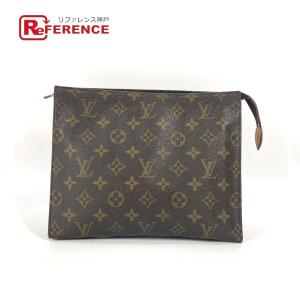 LOUIS VUITTON ルイヴィトン M47542 ポッシュトワレ26 メイクポーチ 化粧ポーチ セカンドバッグ カバン  モノグラム ポーチ ブラウン レディース【中古】｜reference