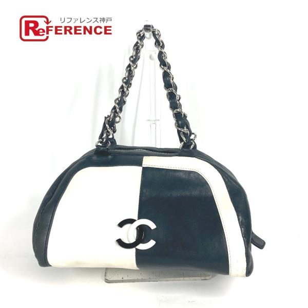CHANEL シャネル CC ココマーク Wチェーン 肩掛け ハンドバック ミニボストンバッグ バイ...