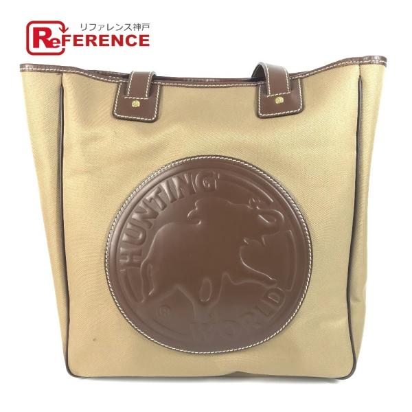 HUNTING WORLD ハンティングワールド ロゴ カバン 肩掛け トートバッグ ショルダーバッ...