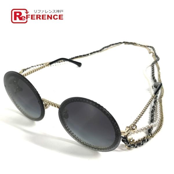 CHANEL シャネル 4245  CC ココマーク ラウンド チェーン付き めがね メガネ アイウ...