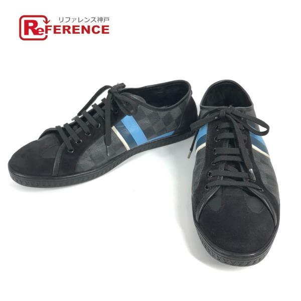 LOUIS VUITTON ルイヴィトン 紐 ライン 靴 シューズ ダミエグラフィット スニーカー ...