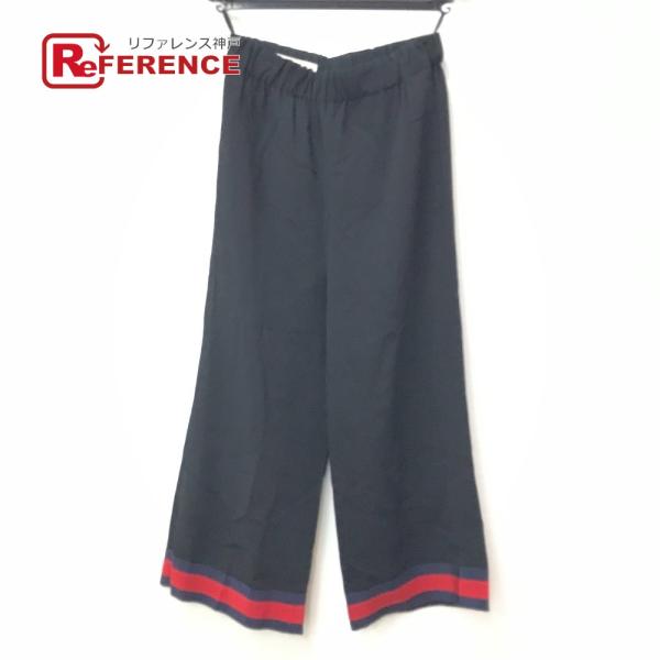 GUCCI グッチ 577607 ライン ロゴ ロングパンツ ボトムス アパレル ズボン パンツ ブ...