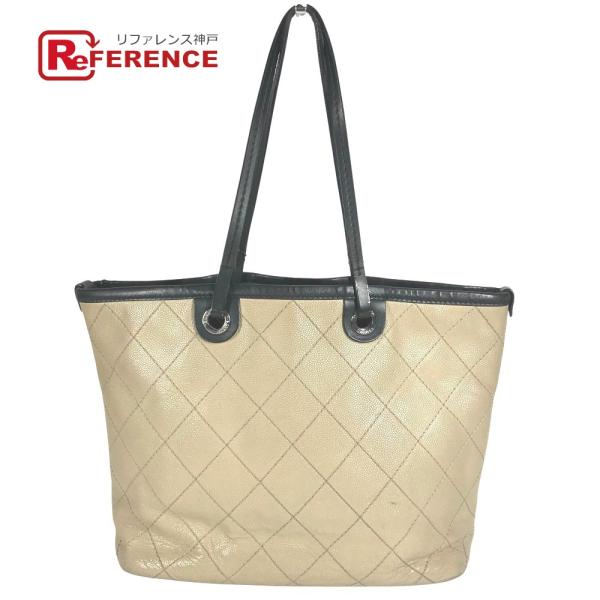 CHANEL シャネル A92211 オンザロード マトラッセ キルティング バイカラー カバン ト...