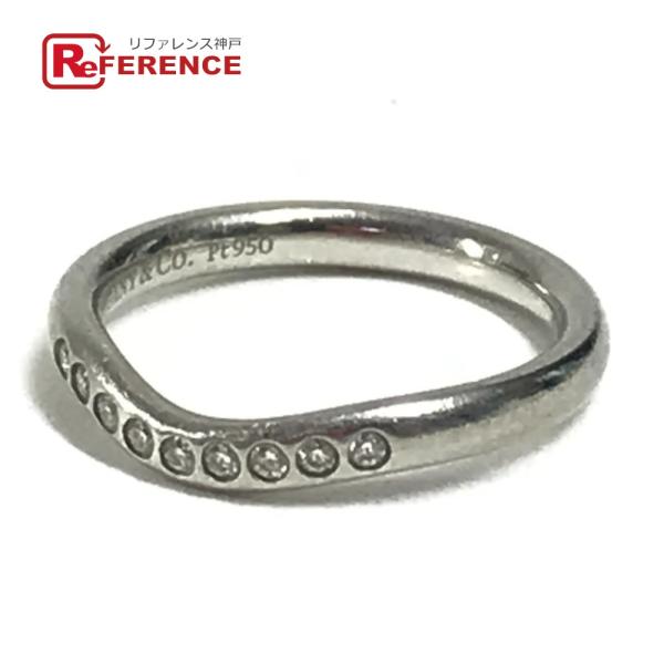 TIFFANY&amp;Co. ティファニー カーブド バンド ペレッティ プラチナ 9Pダイヤ ダイヤモン...