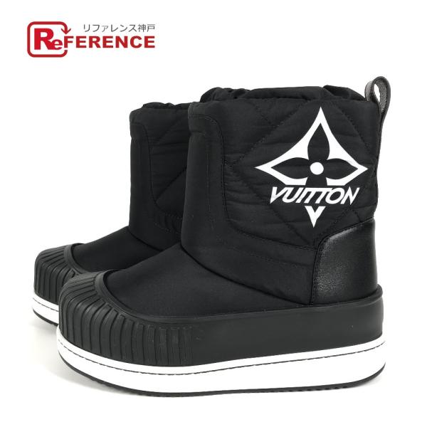 LOUIS VUITTON ルイヴィトン LVロゴ スノーブーツ ショートブーツ 靴 シューズ ポー...