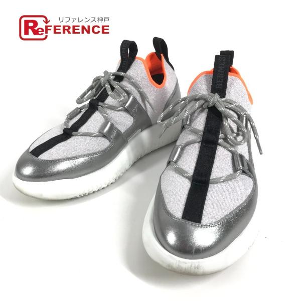 HERMES エルメス デュエル 靴 シューズ ロゴ スニーカー シルバー レディース【中古】
