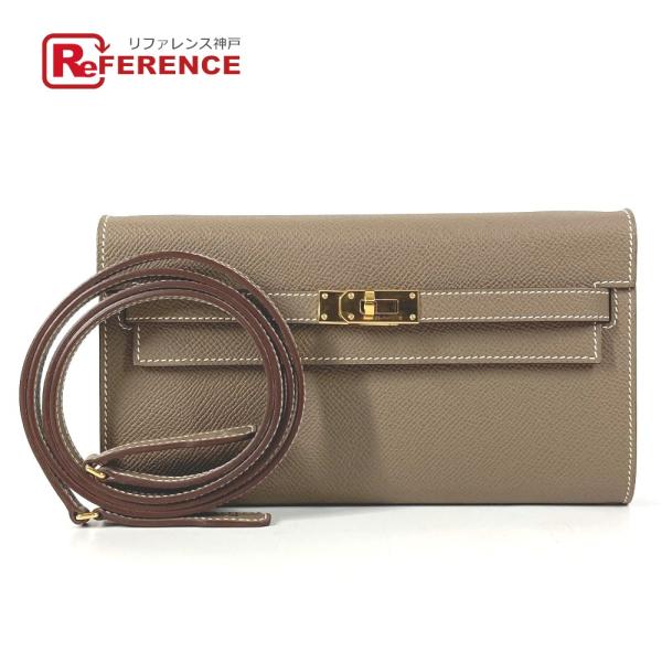 美品 HERMES エルメス ケリーウォレット ロング トゥーゴー カバン ショルダーバッグ ショル...