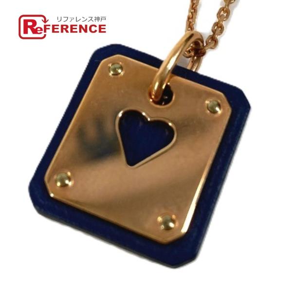 美品 HERMES エルメス アスドゥクール PM ペンダント アクセサリー ハート チェーン ネッ...