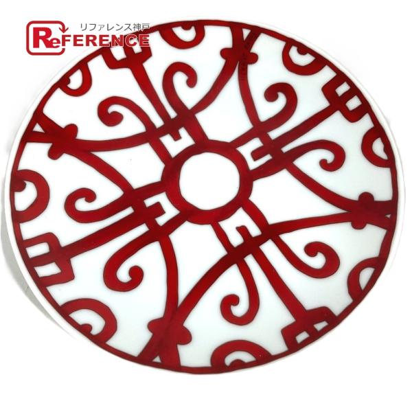 未使用 HERMES エルメス ガダルキヴィール 17ｃｍ  プレート 食器 皿 お皿 レッド ユニ...