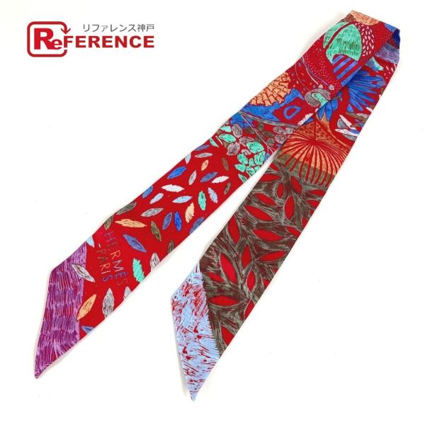 美品 HERMES エルメス ツイリー ツィリー バンドースカーフ アクセサリー スカーフ レッド ...