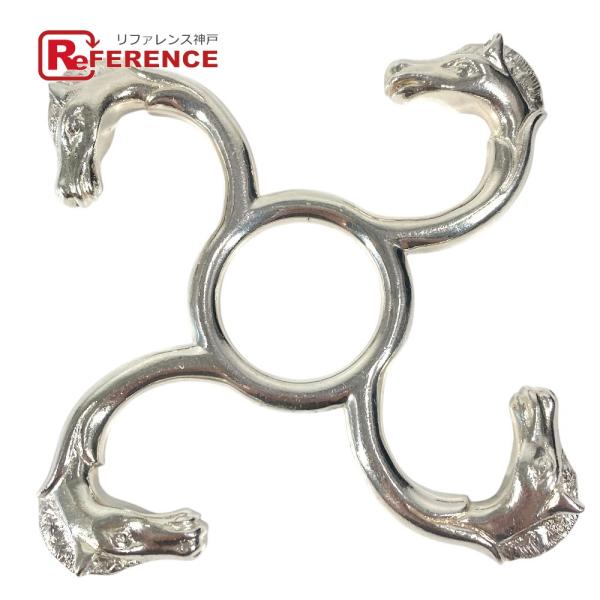 HERMES エルメス シュバル 馬 コースター 鍋敷き インテリア  ホースヘッド オブジェ シル...