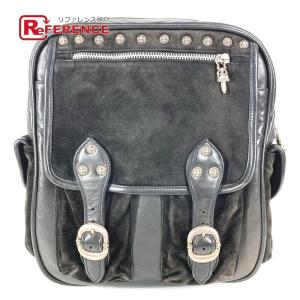 CHROME HEARTS クロムハーツ ガンスリンガー ロゴ クロス バックパック カバン リュックサック ブラック ユニセックス【中古】