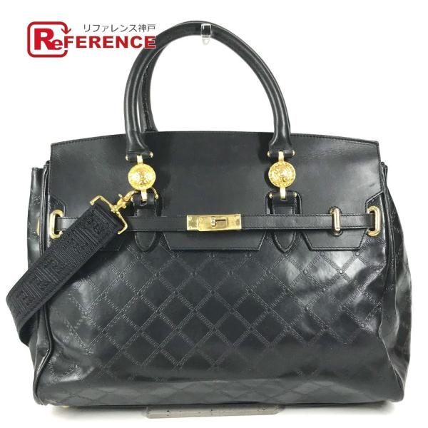 VERSACE ヴェルサーチ メデューサ ロゴ ハンドバッグ 旅行バッグ トラベルバッグ キーホルダ...