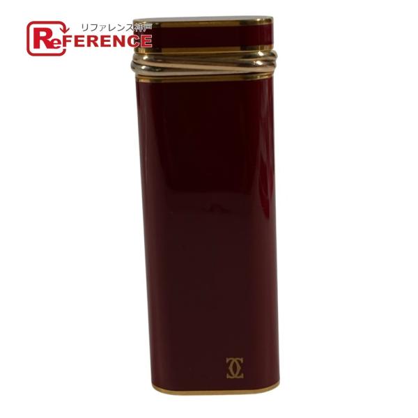 CARTIER カルティエ ロゴ トリニティ 喫煙具 タバコ 煙草 ライター レッド ユニセックス【...
