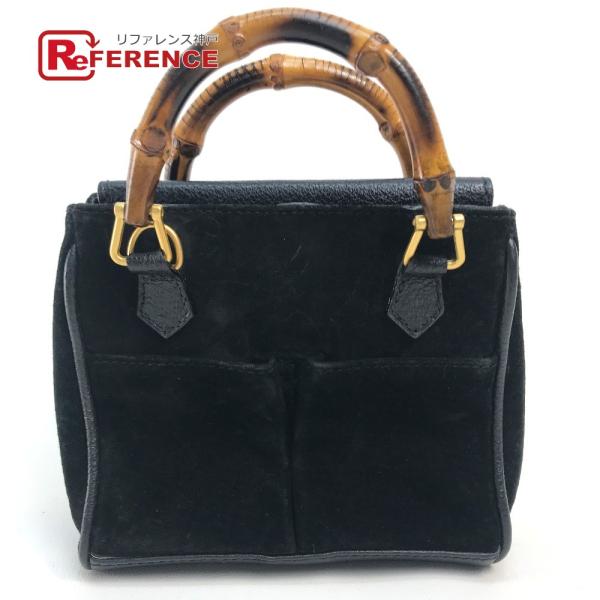 GUCCI グッチ 007・1793・0238 バンブー ハンドバッグ ミニショルダーバッグ スエー...