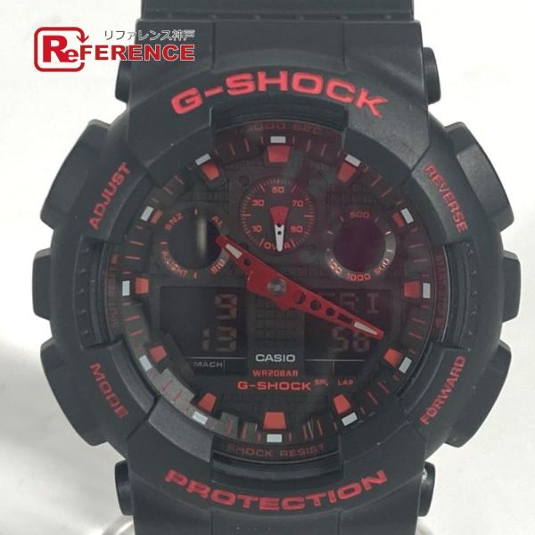 美品 CASIO カシオ GA-100BNR G-SHOCK Gショック メンズウォッチ 腕時計 レ...