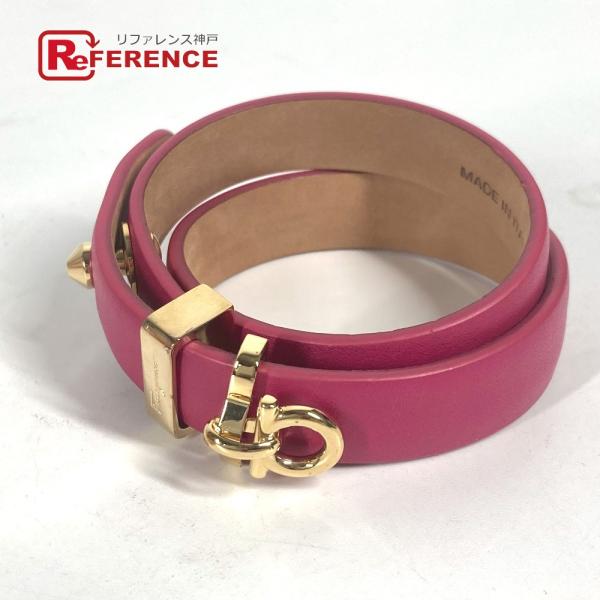 美品 Salvatore Ferragamo サルヴァトーレフェラガモ 2重 ガンチーニ アクセサリ...