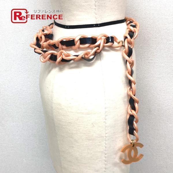 CHANEL シャネル チェーンベルト アクセサリー ヴィンテージ 94P ベルト ブラック【中古】