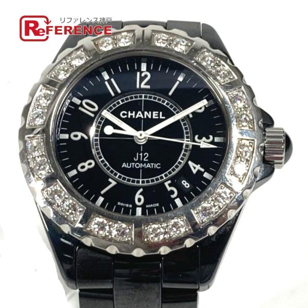 CHANEL シャネル  H1174 J12 ダイヤベゼル ウォッチ メンズ腕時計 腕時計 ブラック...