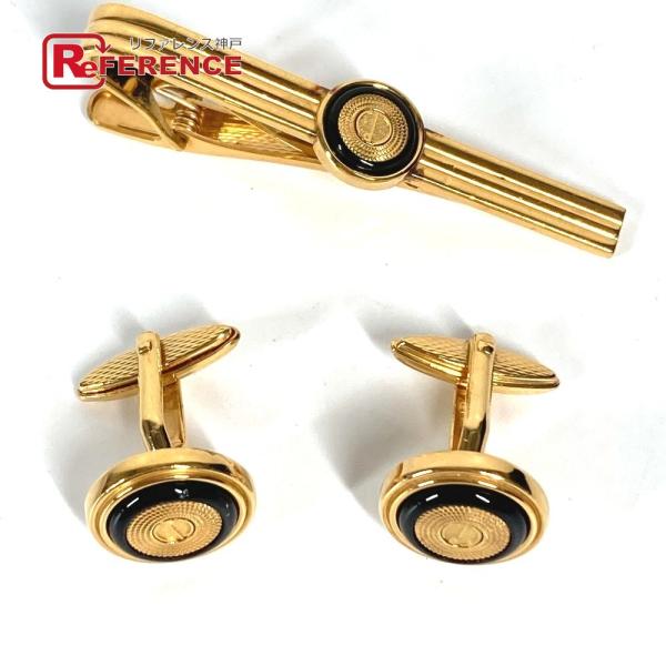 Dunhill ダンヒル カフス＆ネクタイピン セット ロゴ アクセサリー カフス ゴールド メンズ...
