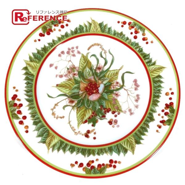 未使用 HERMES エルメス ディナープレート 22ｃｍ 陶器 食器 インテリア 皿 プレート ピ...