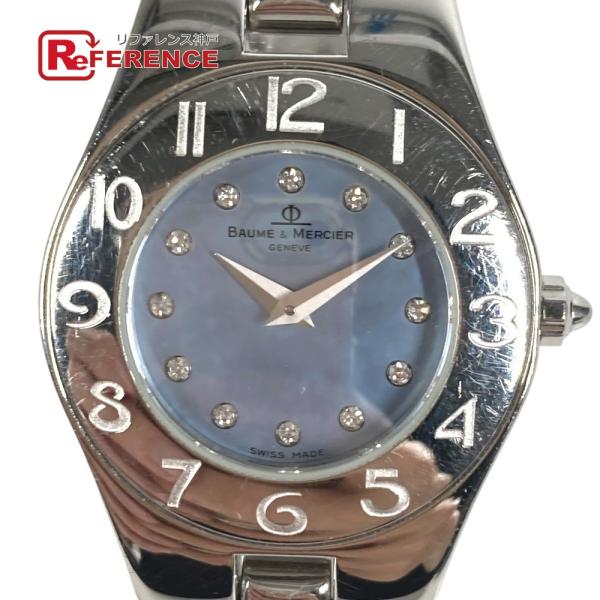 Baume &amp; Mercier ボーム＆メルシエ 69650  リネア 12Pダイヤ ダイヤモンド ...