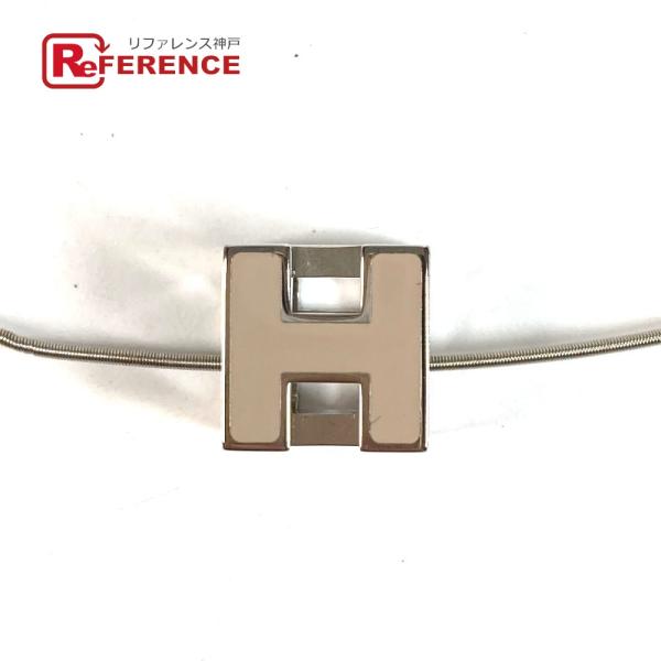 HERMES エルメス カージュドアッシュ Hキューブ Hロゴ チェーンネックレス アクセサリー ネ...