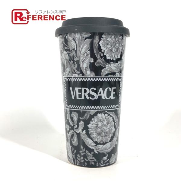 未使用 VERSACE ヴェルサーチ ロゴ 水筒 コーヒーカップ コップ インテリア タンブラー ブ...