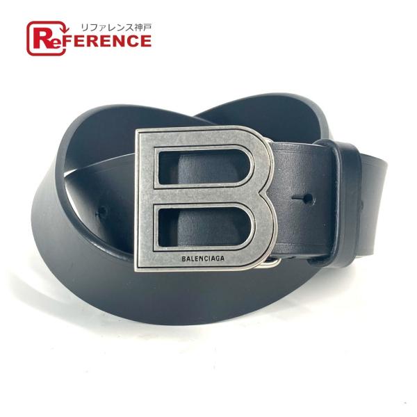美品 BALENCIAGA バレンシアガ 655956 Bバックル アクセサリー ベルト ブラック ...