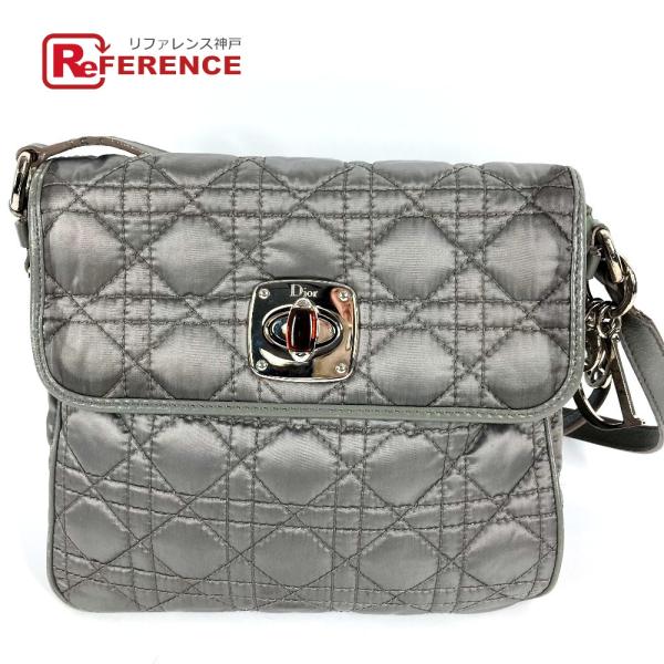 Dior ディオール ロゴ カナージュ キルティング 斜め掛け ポシェット フラップ ショルダーバッ...