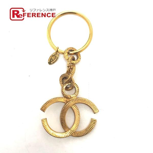 CHANEL シャネル ココマーク ヴィンテージ キーホルダー チャーム 01A キーリング GP ...