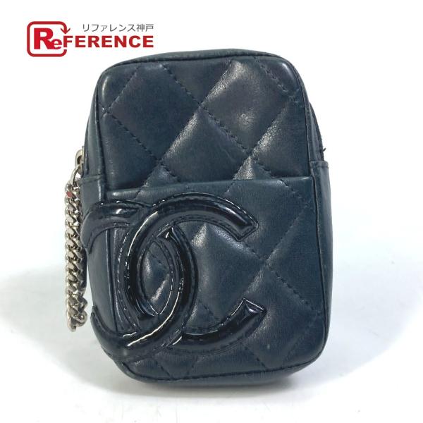 CHANEL シャネル CC ココマーク タバコケース ポーチ カンボンライン シガレットケース ブ...