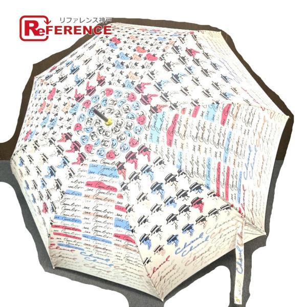 CHANEL シャネル CC ココマーク 長傘 アンブレラ フラワー 傘 ホワイト レディース【中古...