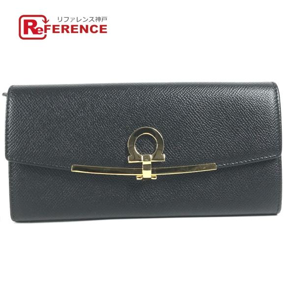 美品 Salvatore Ferragamo サルヴァトーレフェラガモ ガンチーニ ロングウォレット...