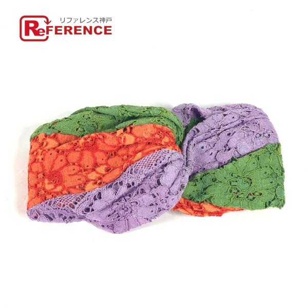 GUCCI グッチ ターバン ヘッドバンド カチューシャ ヘアアクセサリー レース フラワー ヘアバ...