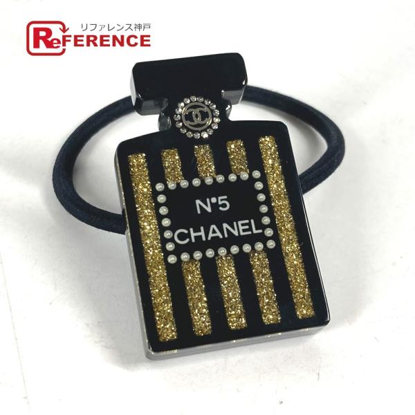美品 CHANEL シャネル ロゴ 香水瓶デザイン ラインストーン ラメ CC ココマーク ヘアアク...