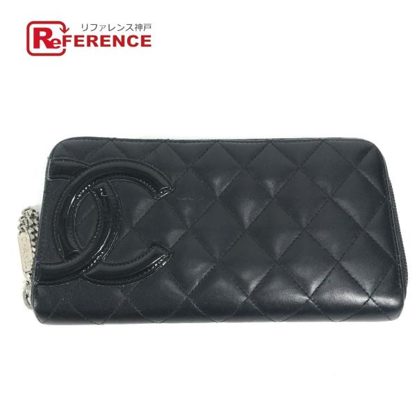 CHANEL シャネル A50078 CC ココマーク ロングウォレット ラウンドファスナー カンボ...