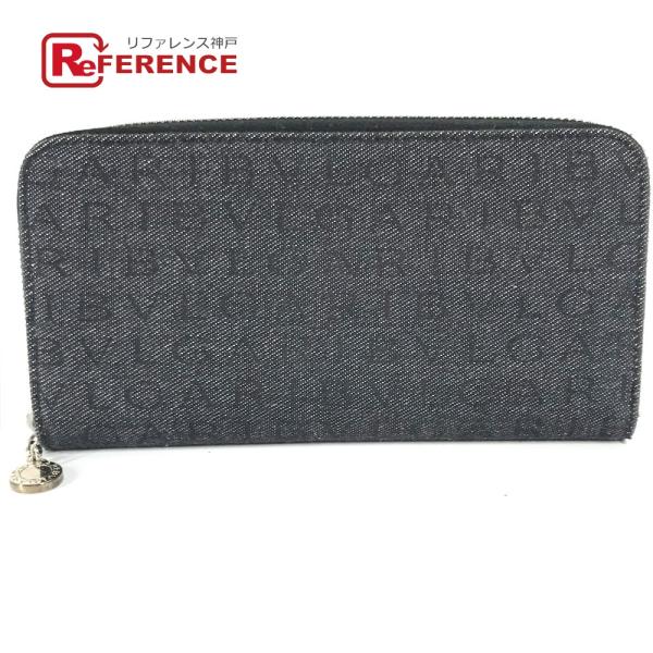 BVLGARI ブルガリ ブルガリブルガリ ロゴ ロングウォレット ラウンドファスナー 長財布 ブル...