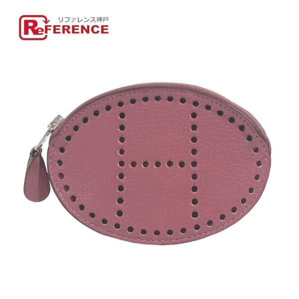 HERMES エルメス エブリン エヴリン Hロゴ 財布 小銭入れ コインケース パープル ユニセッ...