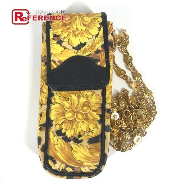 VERSACE ヴェルサーチ レオパード ヒョウ柄 ヒョウ ポーチ ポシェット ヴィンテージ ショル...